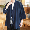 Veste Kimono Traditionnel Bleu